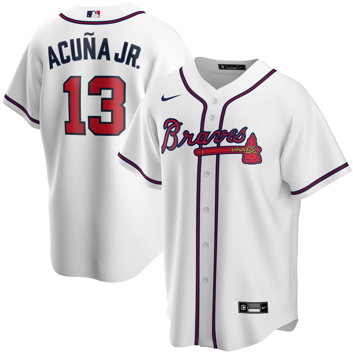 Men's Atlanta Braves Ronald Acuna Jr. White Home Jersey