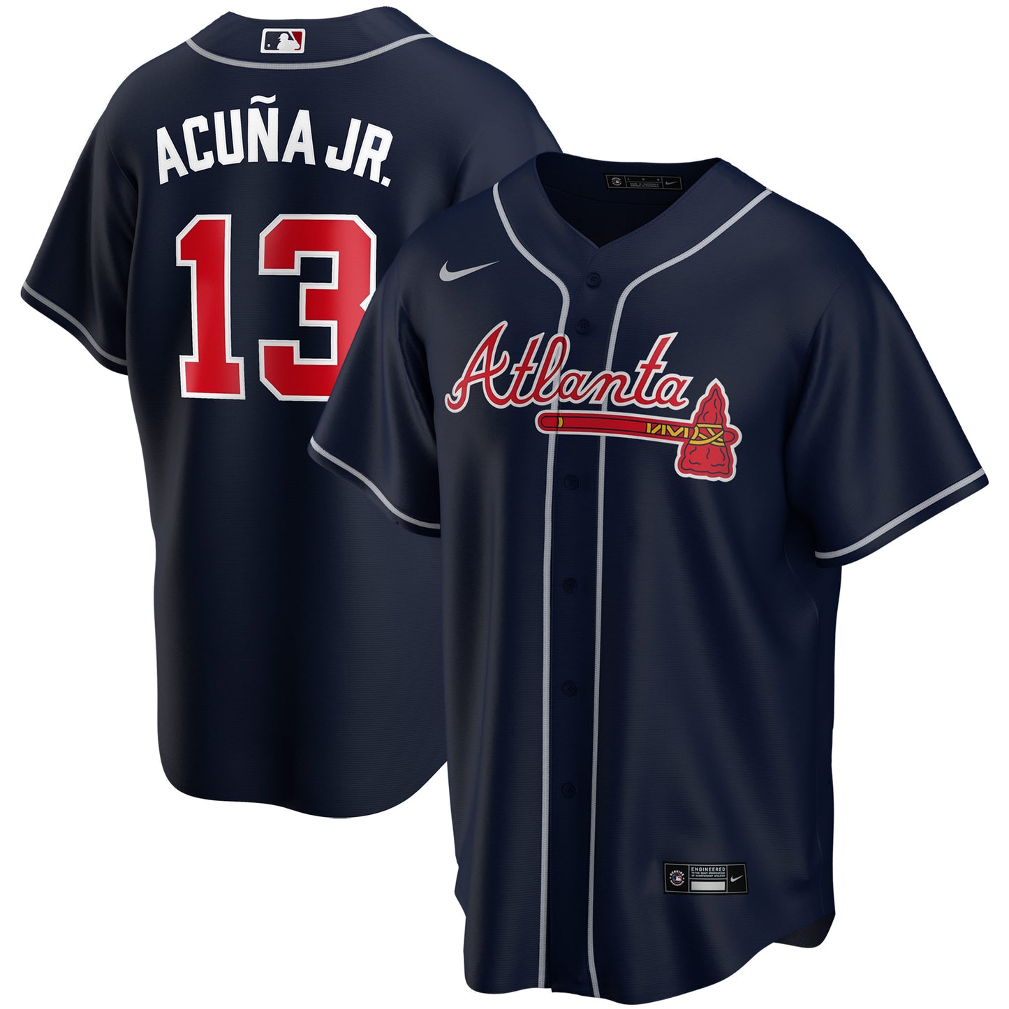 Men's Atlanta Braves Ronald Acuna Jr. Navy Alternate Jersey