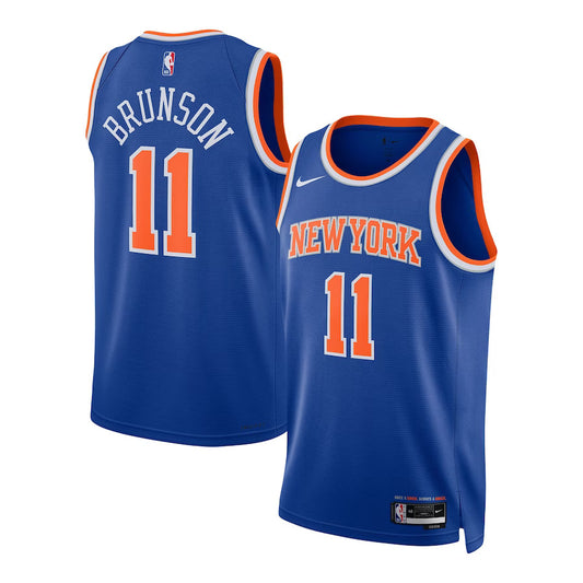 Jalen Brunson New York Knicks Sphere Icon Edition Jersey - Blue