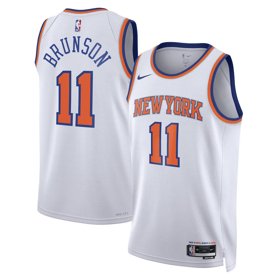 Jalen Brunson New York Knicks Sphere Icon Edition Jersey - White