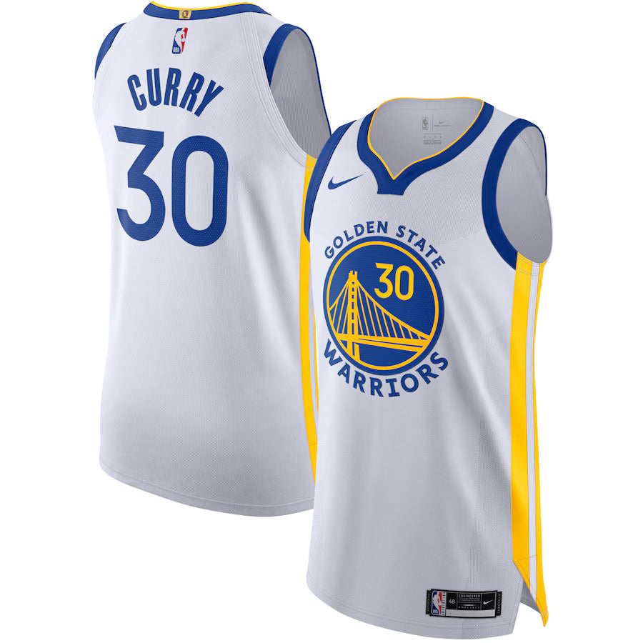 Men's Golden State Warriors Stephen Curry White Jersey