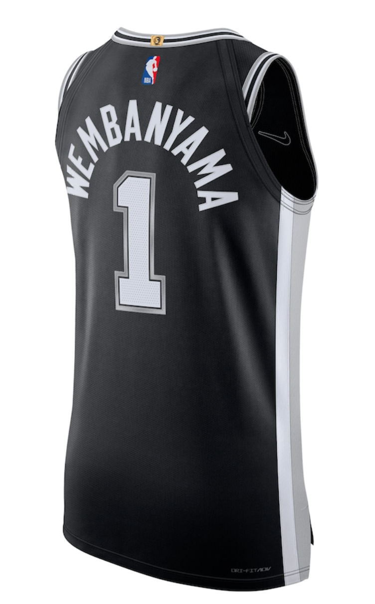 Men's San Antonio Spurs Victor Wembanyama Black Jersey