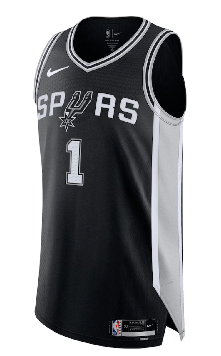 Men's San Antonio Spurs Victor Wembanyama Black Jersey