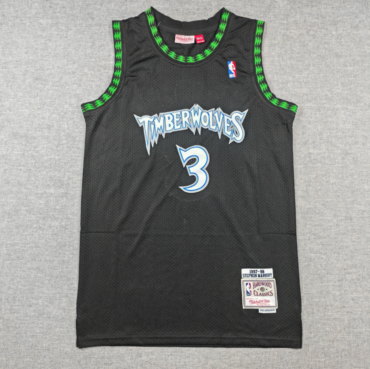 Stephon Marbury Black Minnesota Timberwolves 1997/98 Hardwood Classics Swingman Jersey