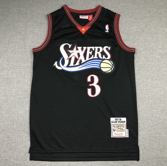 Allen Iverson Hardwood Classic Jersey 1997/98 Black Swingman Jersey