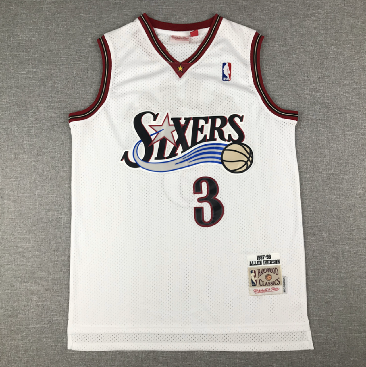 Allen Iverson 1997/98 White Swingman Hardwood Classics Jersey