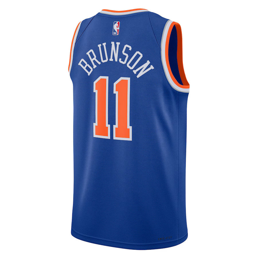 Jalen Brunson New York Knicks Sphere Icon Edition Jersey - Blue