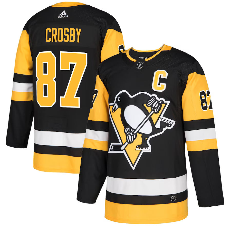 Sidney Crosby Pittsburgh Penguins Captain Patch Jersey - Black