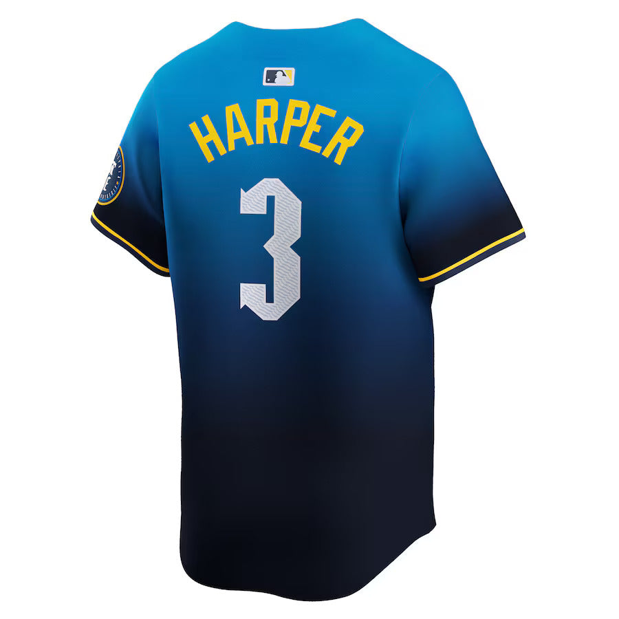 Men's Philadelphia Phillies Bryce Harper Blue 2024 Jersey