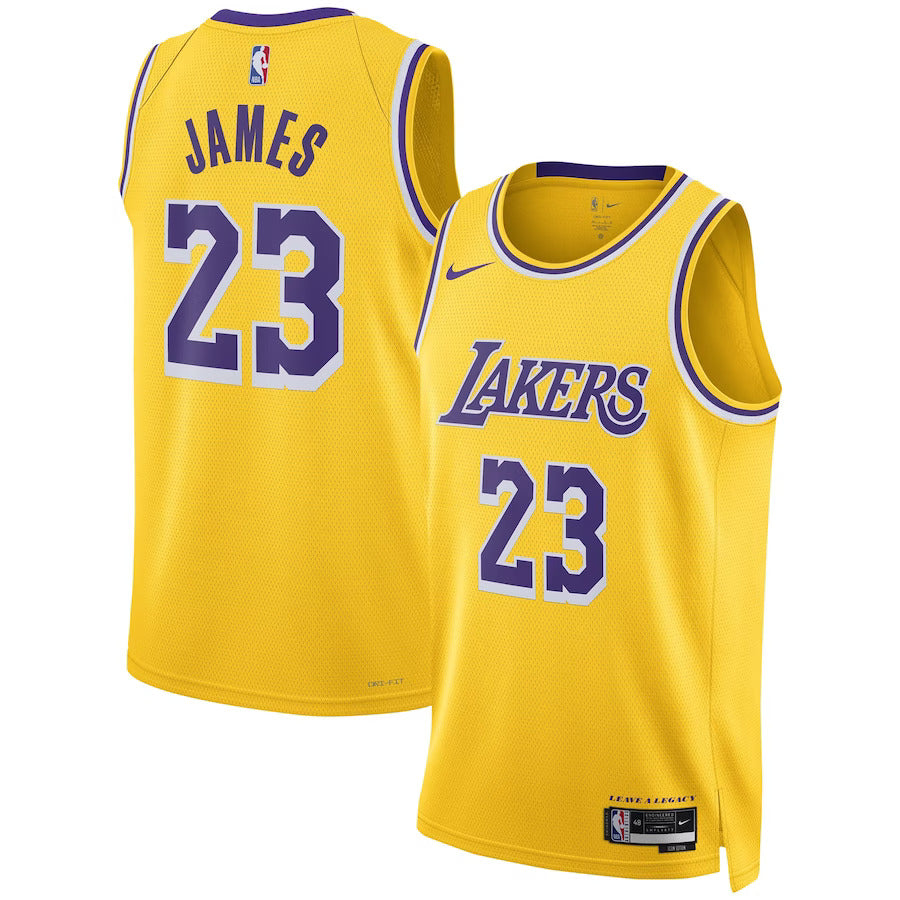 Los Angeles Lakers LeBron James Gold Jersey